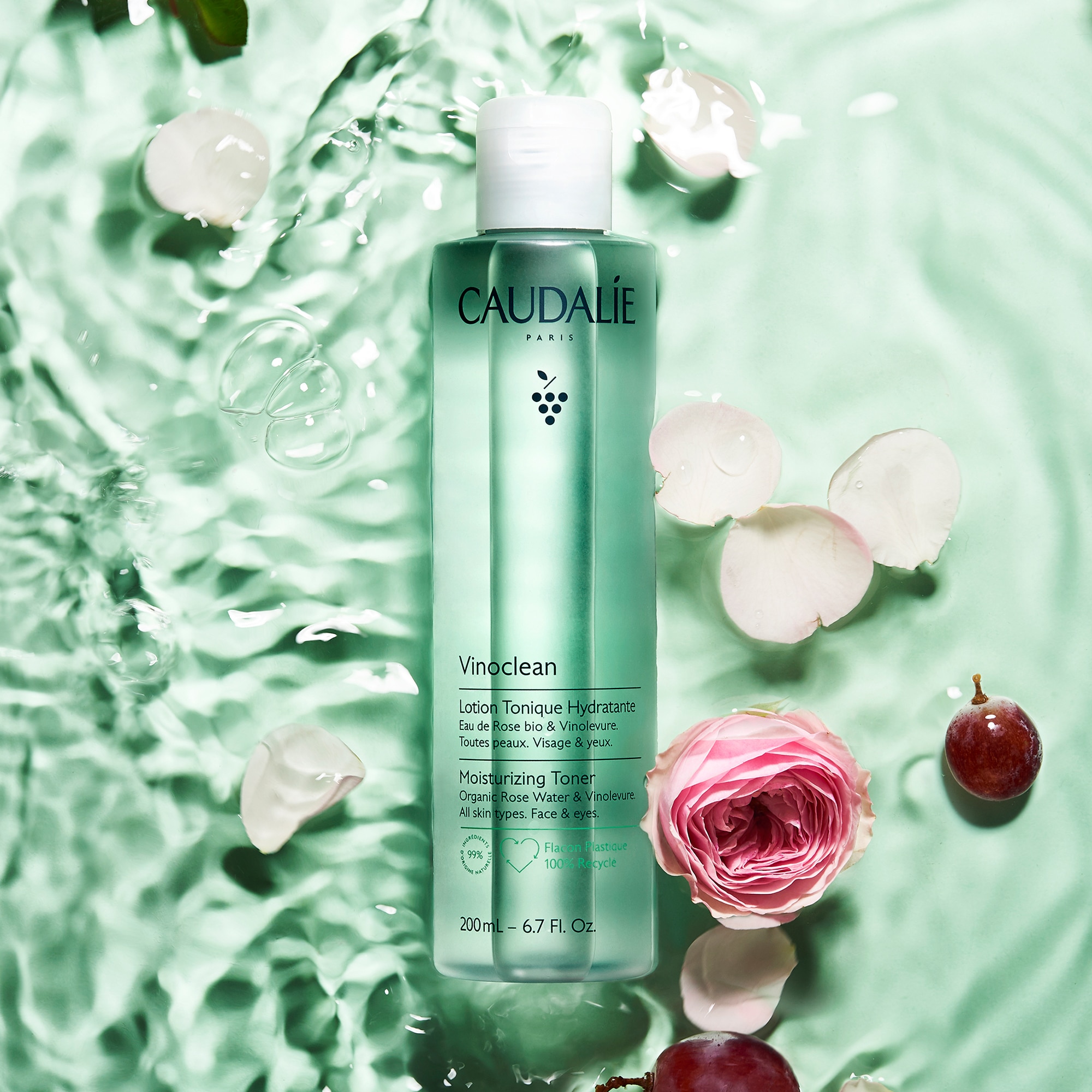 VINOCLEAN (LOCI&Oacute;N T&Oacute;NICO HIDRATANTE CON AGUA DE ROSA)